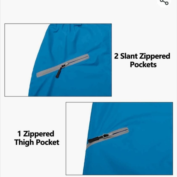 BNWT Little Donkey Andy Women's Blue Outdoor Rain Pants - Picture 4 of 5